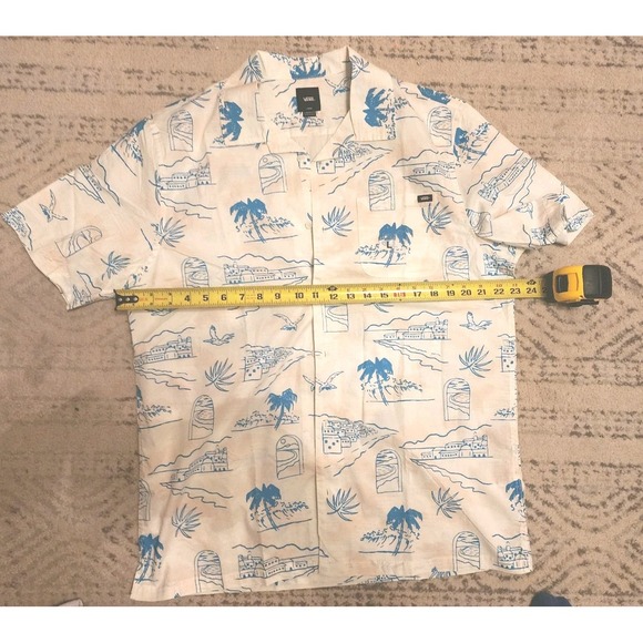 Vans Shirt Mens Sz Large Relaxed‎ Oversized Classic Fit Camper Aloha Shirt Beach - Picture 10 of 14